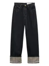 Rag & Bone Shea High Rise Ankle Cuffed Jeans In Twilight Rinse Combo In Black
