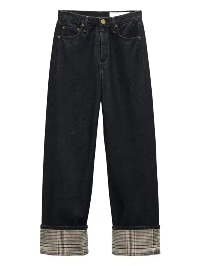 RAG & BONE SHEA CHECKED-CUFF JEANS