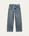 Rag & Bone Shea Embellished High-rise Relaxed Jeans In Blue