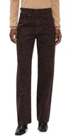 Rag & Bone Shea High Rise Straight Leg Jeans In Leopard In Brown