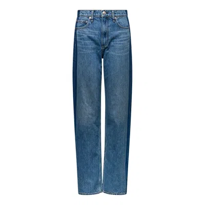 Rag & Bone Shea Full Straight Jeans In Blue