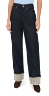 Rag & Bone Shea High Rise Ankle Cuffed Jeans In Twilight Rinse Combo In Blue