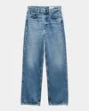Rag & Bone Shea High-rise Relaxed Straight Ankle Jeans In Blue