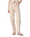 Rag & Bone Womens Tanstripe Shea High-rise Relaxed Straight-leg Cotton-blend Trousers In Neutral