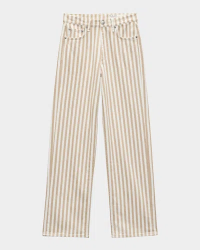 Rag & Bone Shea High-rise Relaxed Straight Pants In Neutral