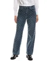 Rag & Bone Shea High-rise Vintage Tweed Ankle Relaxed Straight Jean In Blue