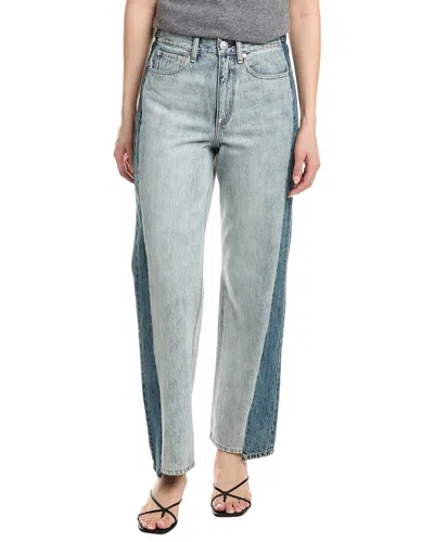 Rag & Bone Shea High-rise York Spliced Ankle Straight Jean In Blue