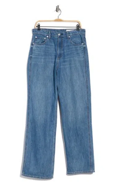 Rag & Bone Shea High Waist Full Straight Leg Jeans In Gold