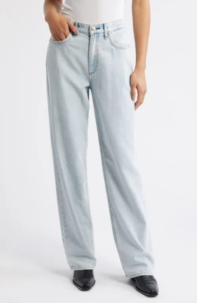 Rag & Bone Shea High Waist Relaxed Straight Leg Jeans In Blue