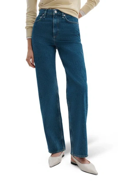 Rag & Bone Shea High Waist Straight Leg Jeans In Blue
