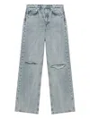 Rag & Bone Shea Knee-rip Jeans In Gray