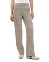Rag & Bone Shea Plaid Wool Blend Pants In Gray
