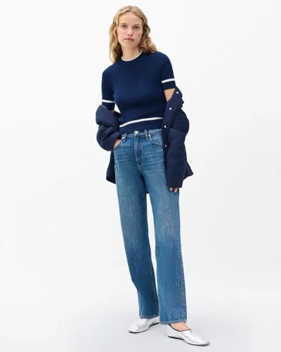 Rag & Bone Shea Relaxed Straight Jeans In Blue