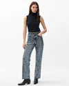 Rag & Bone Shea High-rise Full Kingston Stud Relaxed Straight Jean In Blue