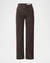 Rag & Bone Shea High Rise Straight Leg Jeans In Leopard In Brown