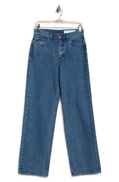 Rag & Bone Shea Relaxed Straight Leg Jeans In Blue
