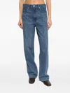 Rag & Bone Womens Balboashdw The Shea Straight-leg Denim Jeans In Blue
