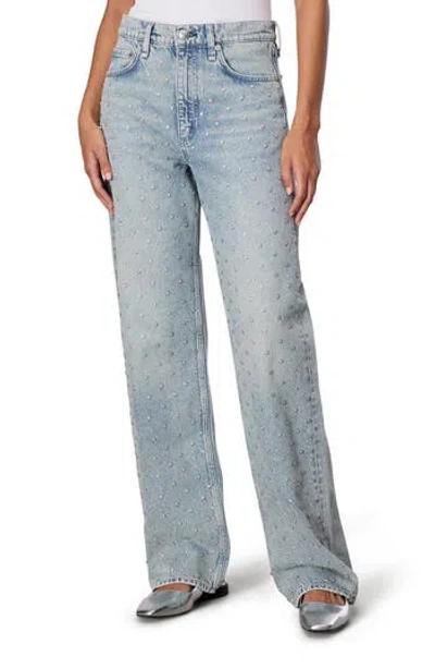 RAG & BONE RAG & BONE SHEA STUDDED HIGH WAIST STRAIGHT JEANS