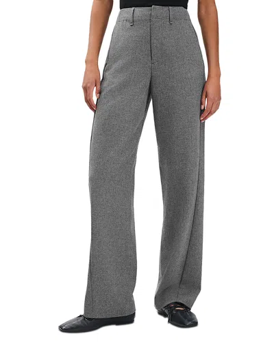 Rag & Bone Andi High Waist Ankle Wide Leg Pants In Bluplaid
