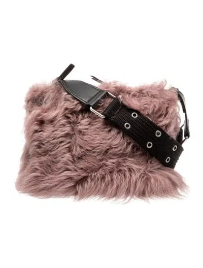 Pre-owned Rag & Bone Shearling Crossbody Bag In Pink