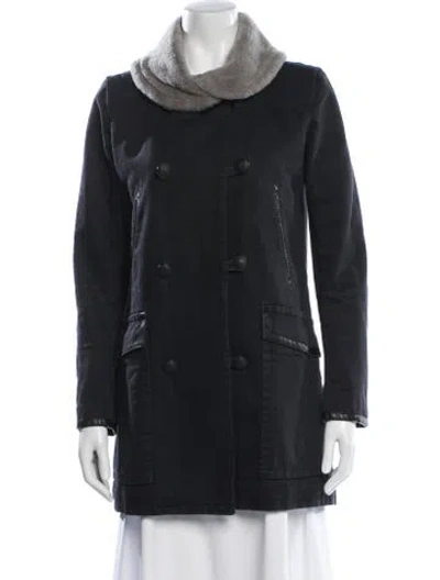 Pre-owned Rag & Bone Shearling Fur Coat In Blue