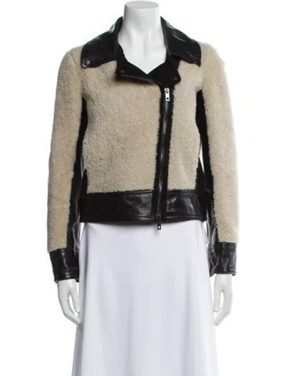 Pre-owned Rag & Bone Shearling Fur Jacket In Black