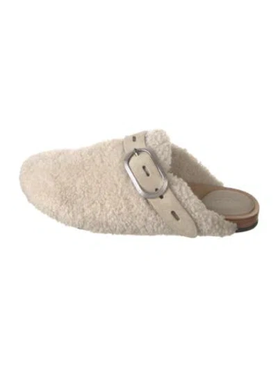 Pre-owned Rag & Bone Shearling Mules In Neutrals