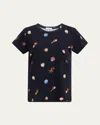 Rag & Bone Short-sleeve Allover Seashell Tee In Black