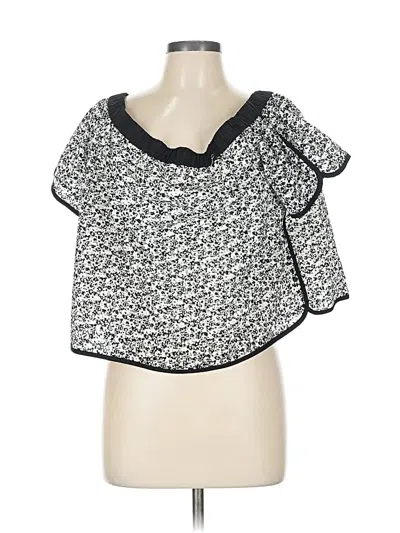 Pre-owned Rag & Bone Short Sleeve Blouse In Black
