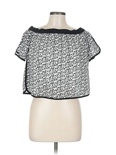 Pre-owned Rag & Bone Short Sleeve Blouse In Black