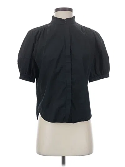 Pre-owned Rag & Bone Short Sleeve Blouse In Black