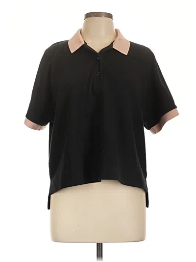 Pre-owned Rag & Bone Short Sleeve Blouse In Black