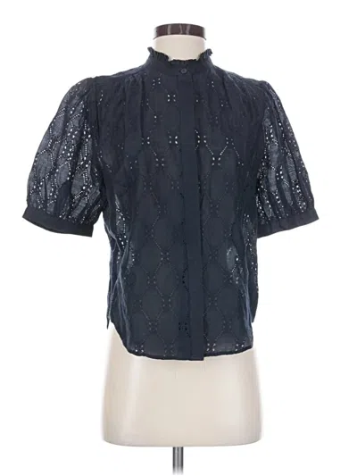 Pre-owned Rag & Bone Short Sleeve Blouse In Blue