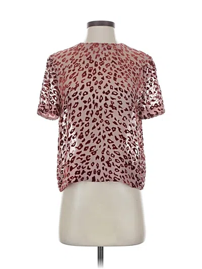 Pre-owned Rag & Bone Short Sleeve Blouse In Burgundy