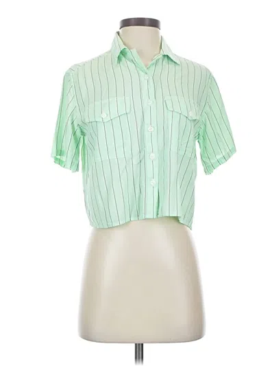 Pre-owned Rag & Bone Short Sleeve Blouse In Green
