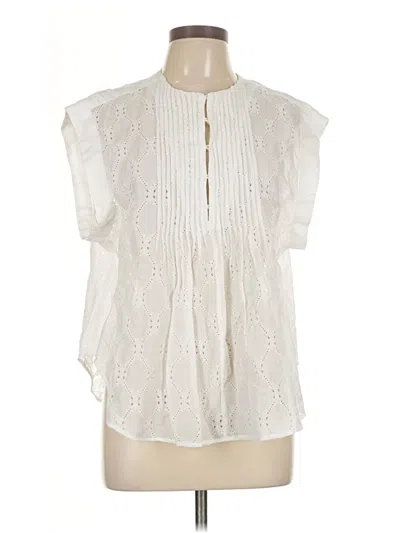 Pre-owned Rag & Bone Short Sleeve Blouse In Ivory