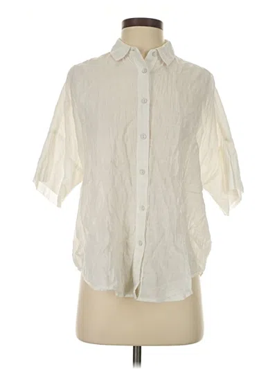 Pre-owned Rag & Bone Short Sleeve Blouse In Ivory
