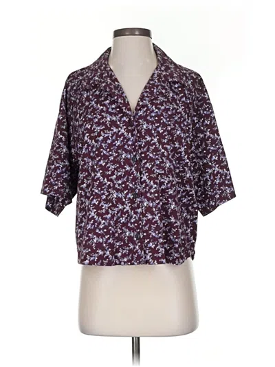 Pre-owned Rag & Bone Short Sleeve Blouse In Purple