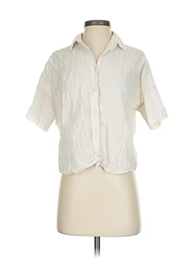 Pre-owned Rag & Bone Short Sleeve Blouse In White
