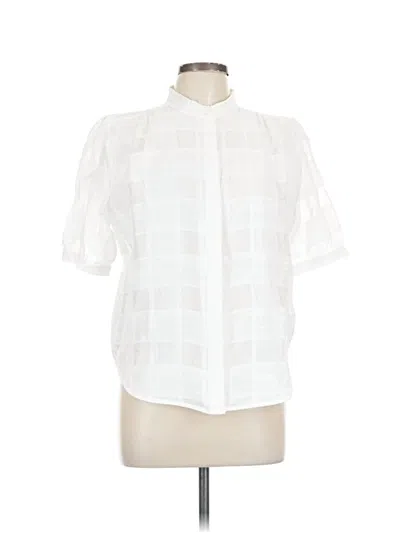 Pre-owned Rag & Bone Short Sleeve Blouse In White