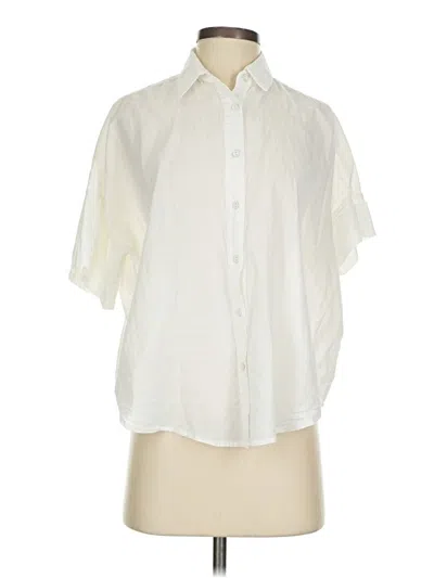 Pre-owned Rag & Bone Short Sleeve Blouse In White