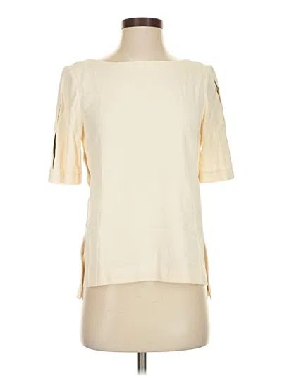 Pre-owned Rag & Bone Short Sleeve Blouse In White