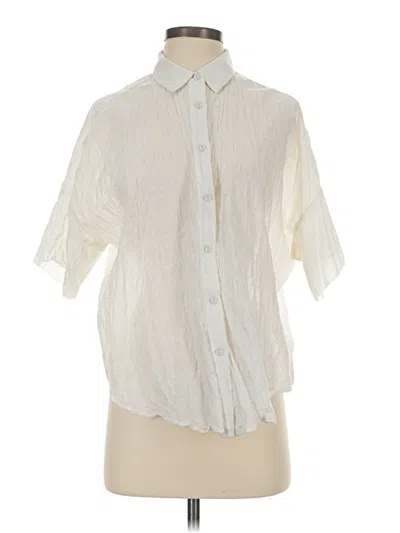 Pre-owned Rag & Bone Short Sleeve Blouse In White