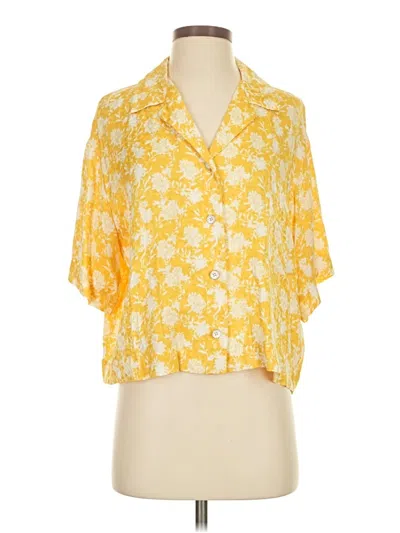 Pre-owned Rag & Bone Short Sleeve Blouse In Yellow