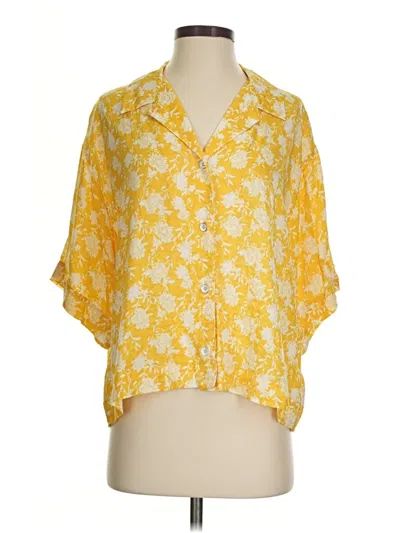 Pre-owned Rag & Bone Short Sleeve Blouse In Yellow