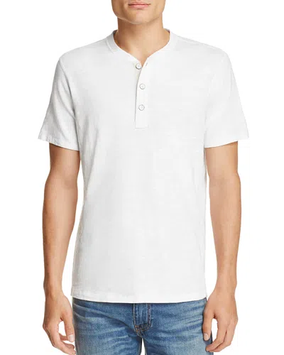 Rag & Bone White Cotton Classic Short Sleeve Henley