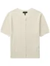 Rag & Bone Short-sleeve Knit Cardigan In Nude