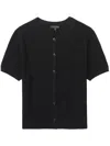 Rag & Bone Short-sleeve Knit Cardigan In Schwarz