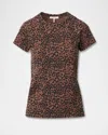 Rag & Bone Short-sleeve Leopard Tee In Brown