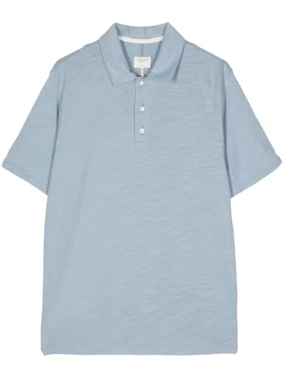 Rag & Bone Short-sleeve Polo Shirt In Blue